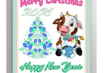 1607365446 Ox Baby And Christmas Tree Merry Christmas Happy New Year 2021