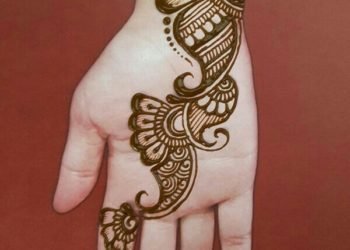 Simple Mehendi Design Front Hand