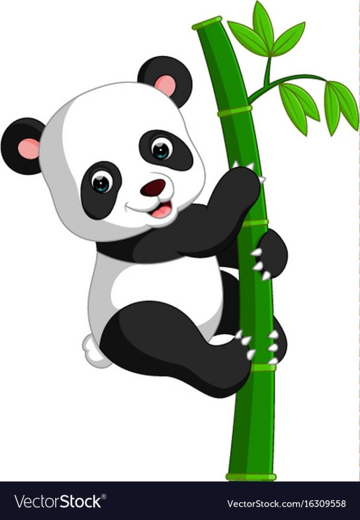 Illustration Of Cute Panda Cartoon. Download A Free Preview Or High