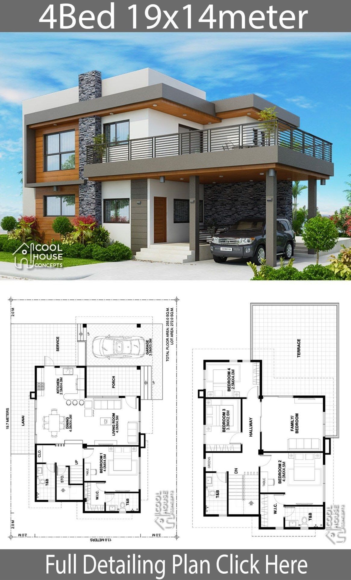 4 Bedroom Bungalow Architectural Design