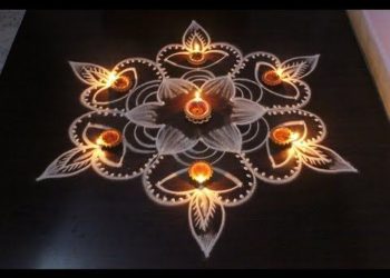 Beautiful Easy deepam rangoli designs for diwali