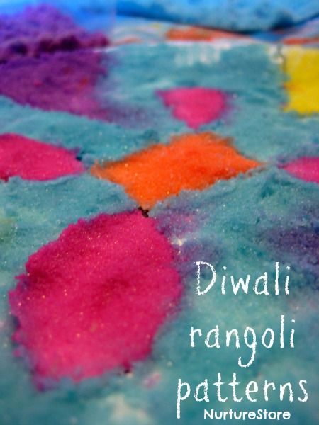 Diwali rangoli designs with colored salt