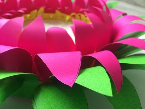 How To Make Lotus Out Of Thick Chart Paper