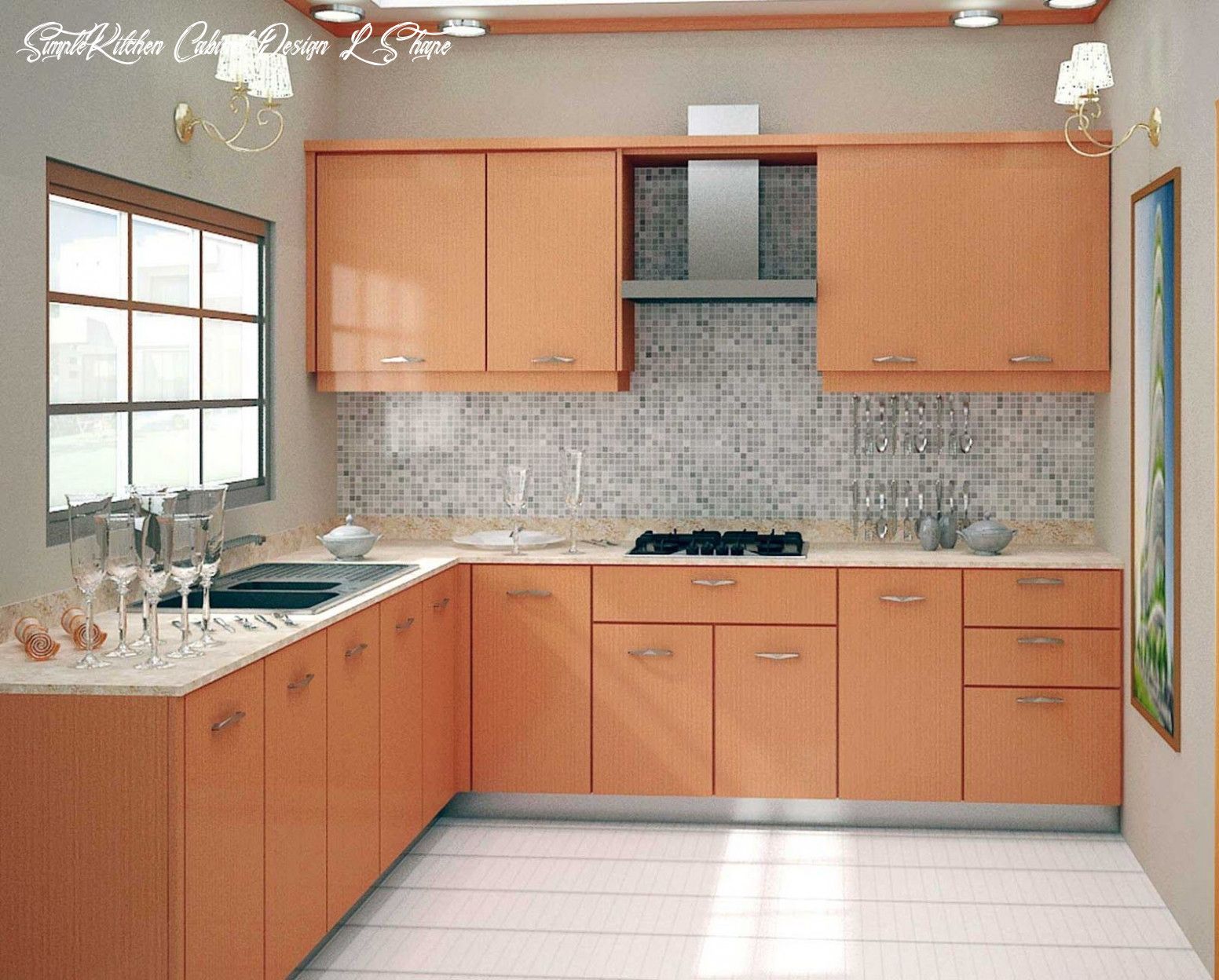 simple kitchen wall cabinet design