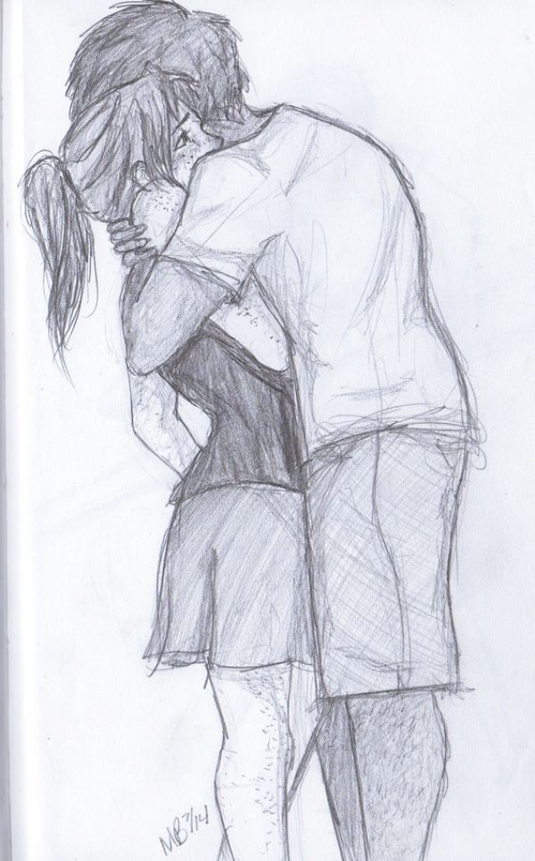 40 Romantic Couple Hugging Drawings And Sketches - Buzz - 2023