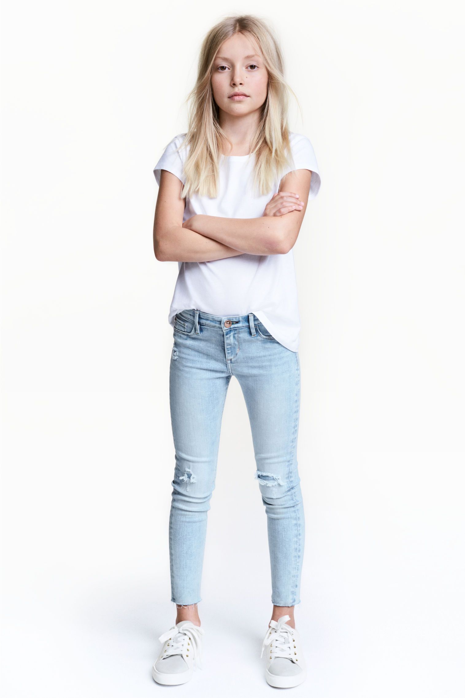 Superstretch Skinny Fit Jeans - Jasnoniebieski Denim - Dziecko | H&M PL ...
