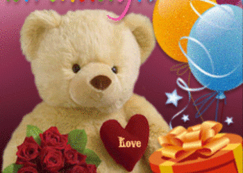 Animated Bear Happy Birthday Image Wpp1636999716525