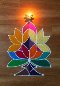 Easy Beginners Rangoli Design 1