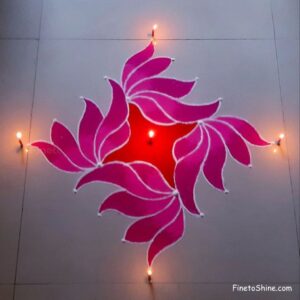 Easy Beginners Rangoli Design 2