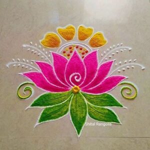 Easy Beginners Rangoli Design 3 1