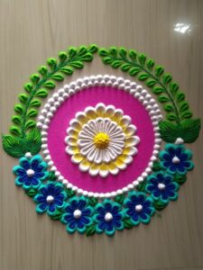 Easy Beginners Rangoli Design 3