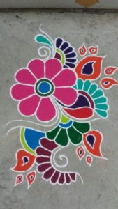 Easy Beginners Rangoli Design 4