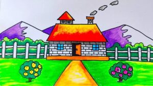 Easy landscape drawing for kids and beginners 4 1